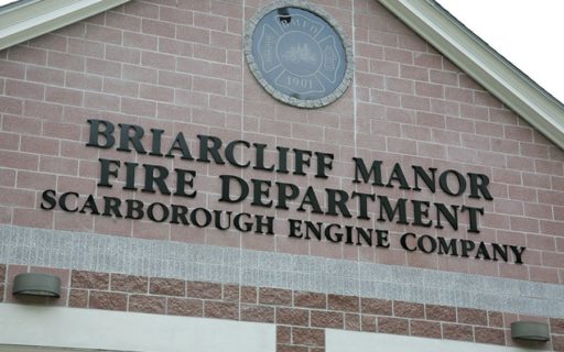 painted black cast aluminum letters for outside fire department