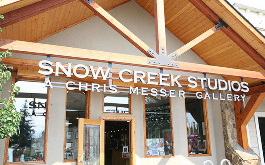 brushed cast aluminum letters with back bracket mount for snow creek