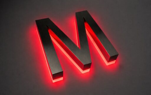 Red LED sample for backlit letters