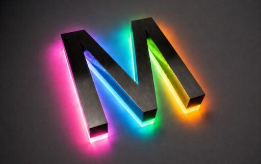 RGB programmable LED sample for backlit letters