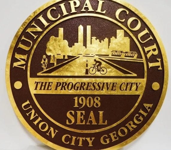 Carved 2.5D Gold Leaf Union City