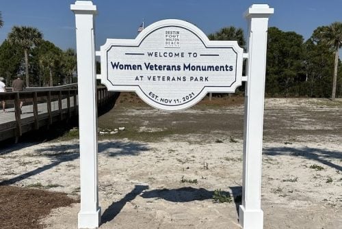 Carved Sign Women Veterans Monument