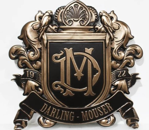 Darling Crest Bronze Plated 3D