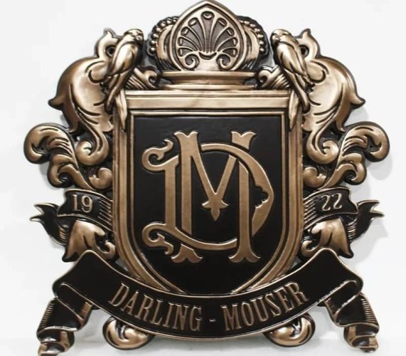 Darling Crest Bronze Plated 3D