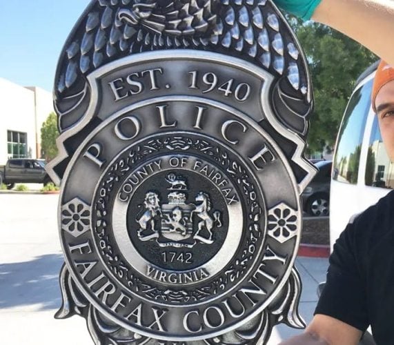 HDU Aluminum Plated Fairfax Police 3D