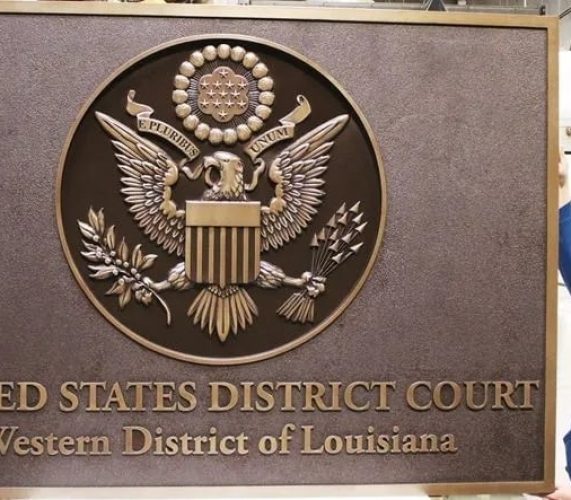 HDU Bronze Plated District Court Louisiana 3D