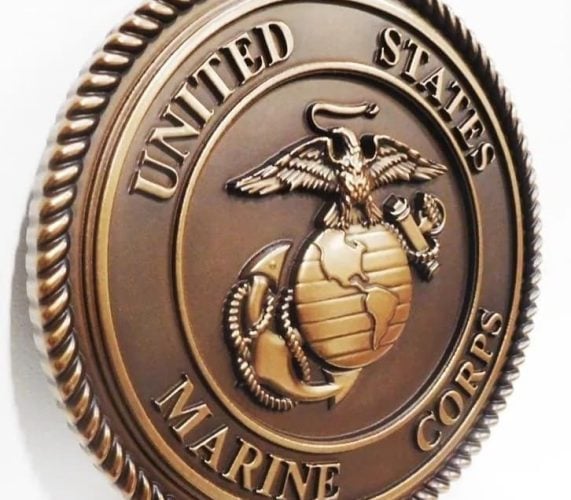 Marine Corps Bronze Plated 3D
